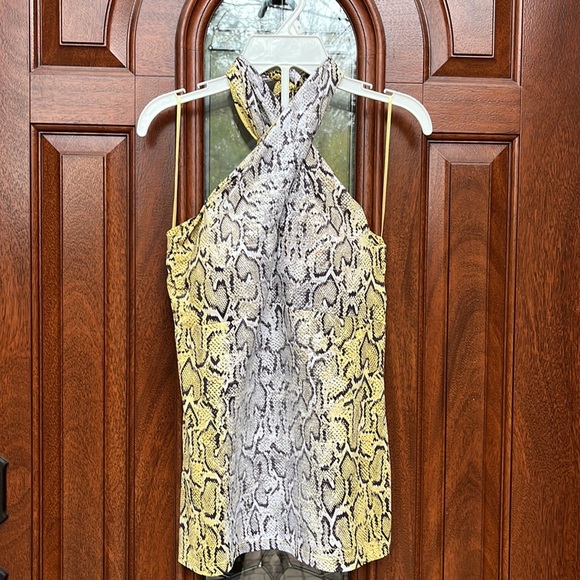 Cache Snake Print Sequin 2-Pc Set - Halter Top Sz S and Matching Skirt S… - Picture 5 of 17